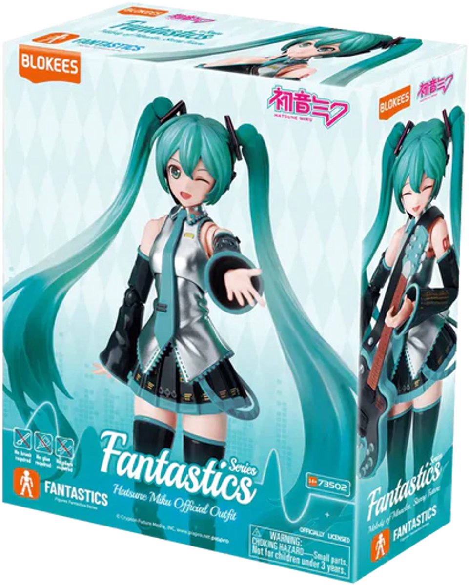 Blokees Fantastics Series - Hatsune Miku Official Outfit set | Speelgoed bouwpakketten voor volwassenen en kinderen | Model kit japanse kpop anime manga action figure box